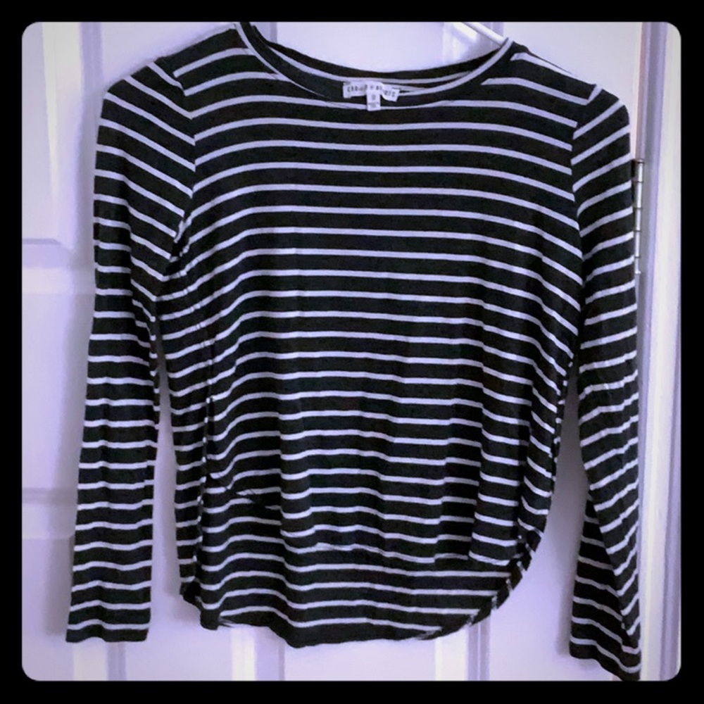 Black and White Stripe long sleeve tee shirt